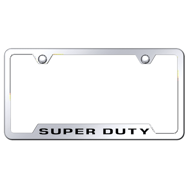 Automotive Gold Laser Etched Mirrored Superduty Cut-Out Frame Automotive Gold Laser Etched Mirrored Superduty Cut-Out Frame